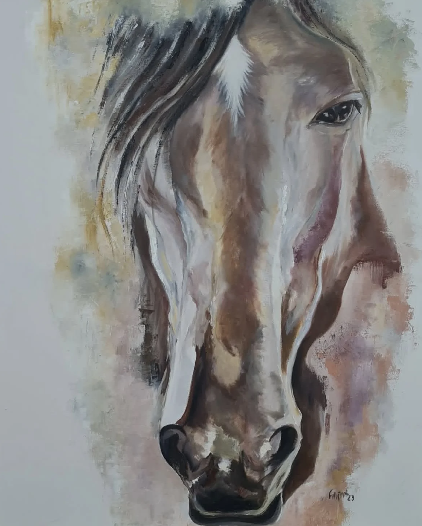 Pintura contemporânea Instinto I, obra de Filipa Pinto Basto