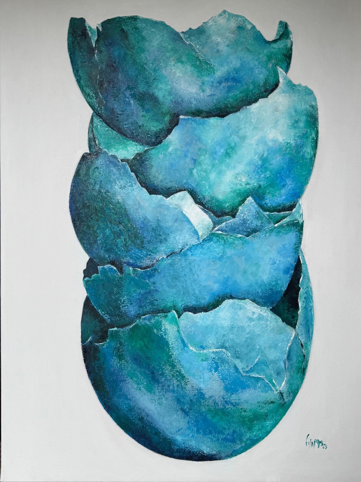 Pintura contemporânea Fragilidades, obra de Filipa Pinto Basto