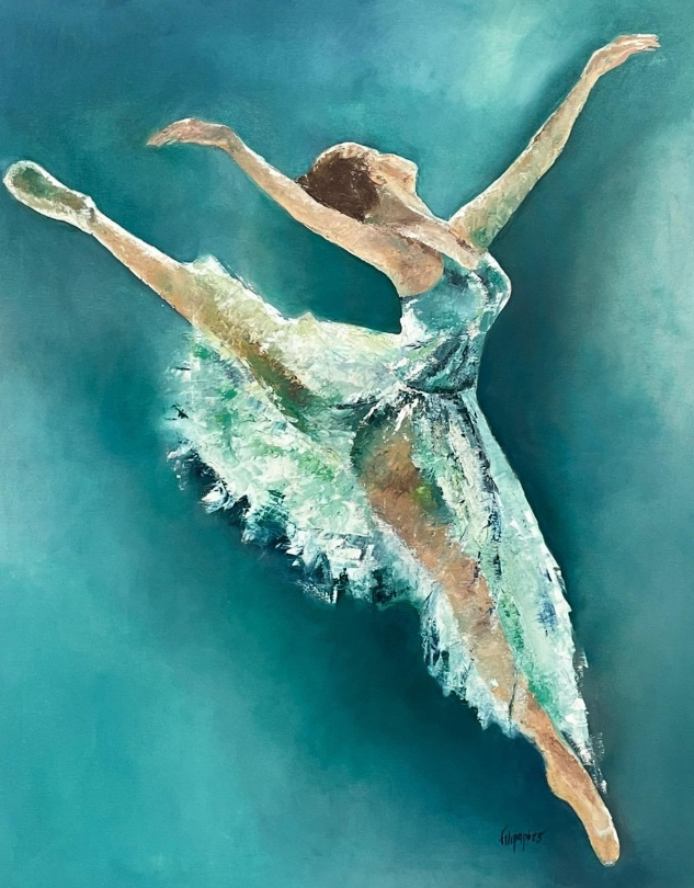 Pintura contemporânea Instante Suspenso, obra de Filipa Pinto Basto