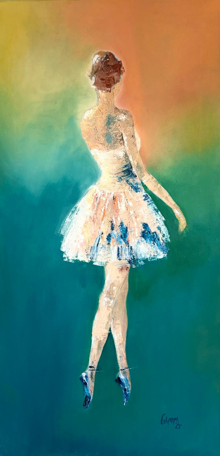 Pintura contemporânea Silêncio em pontas, obra de Filipa Pinto Basto